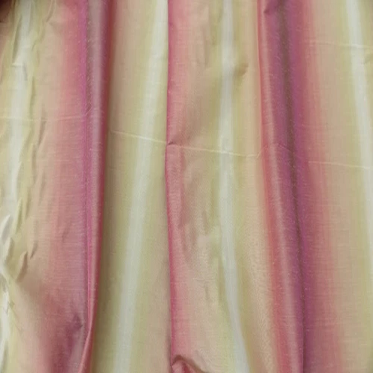 ZOFFANY CURTAIN FABRIC "Villiers Stripe Weave" 3.5 METRES AMBER SILK BLEND