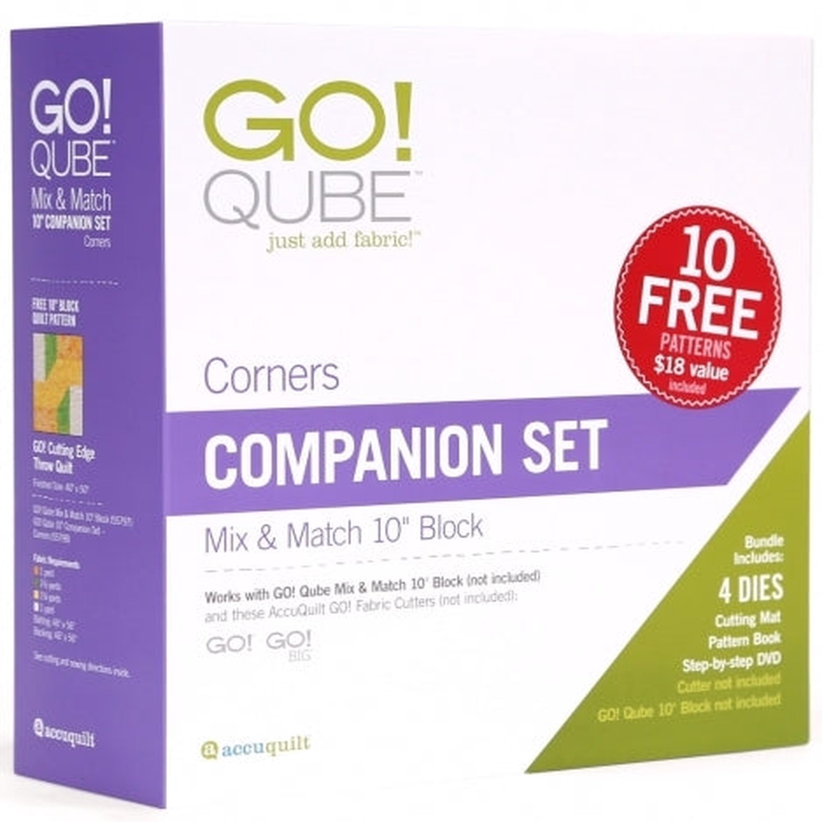 AccuQuilt GO! Qube 10" Companion Set Corners #55798