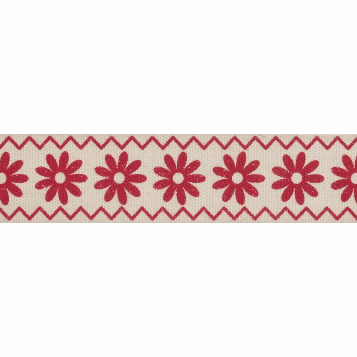 Zigzag Flowers Ribbon Reel - 5m x 15mm