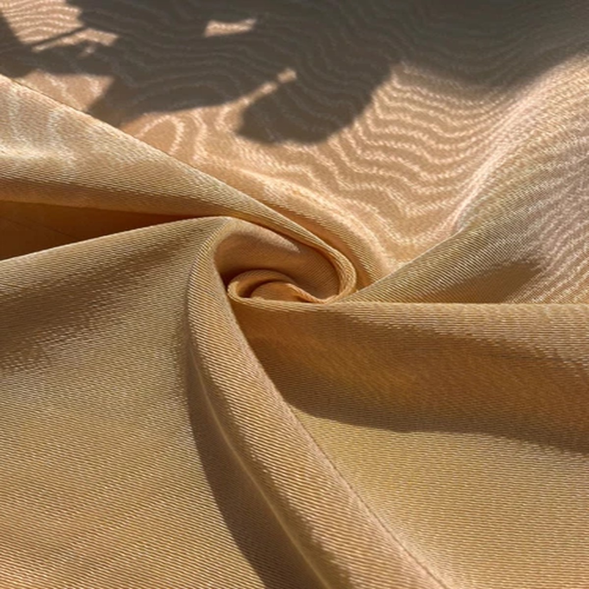Yellow Silk Moire Fabric By 2 Meters. Watermark Patterned, Multicolor Options.