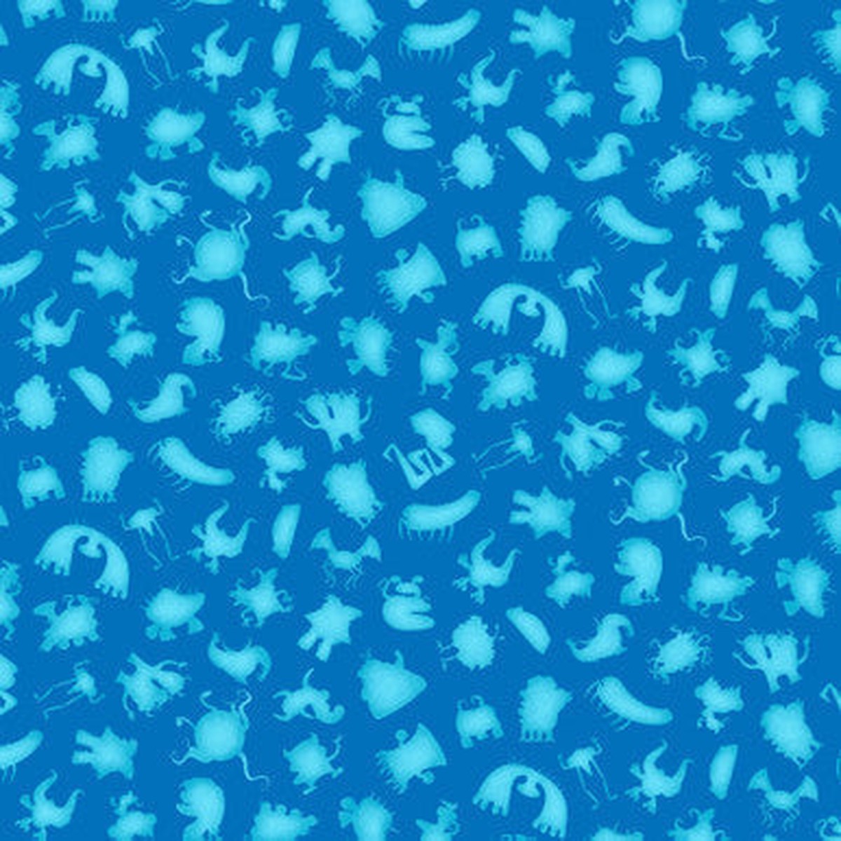 Bluei My Silly Monster ABCs ABC Blocks Cotton 43"/44" Fabric Per Yard