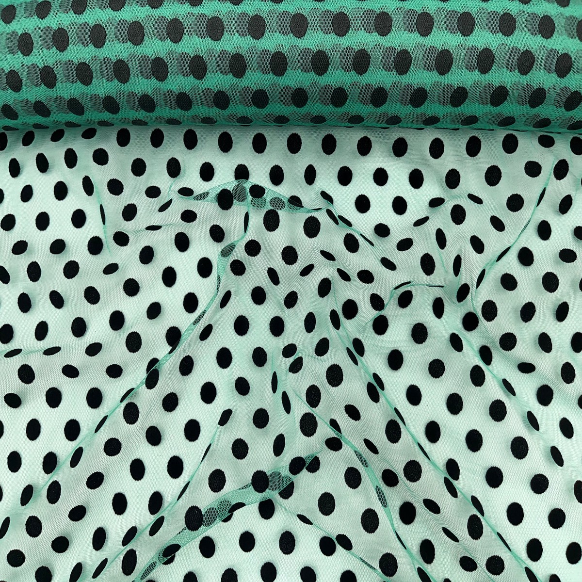 Polka Dots - Soft Tulle Flock