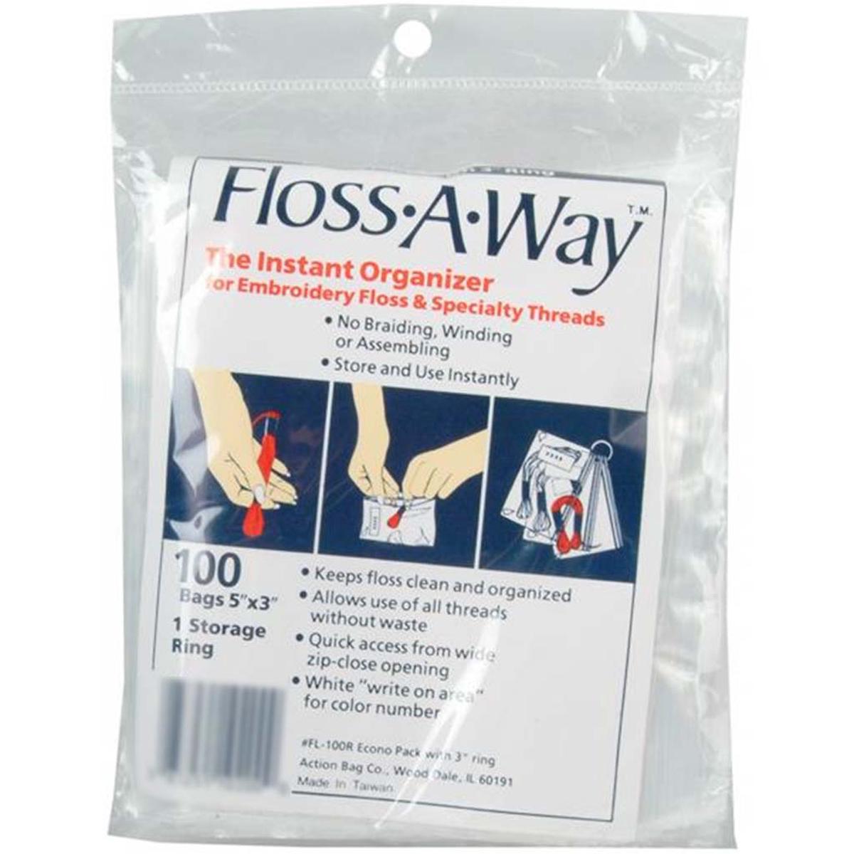 Floss A Way Organizer 3in x 5in 100 Bags