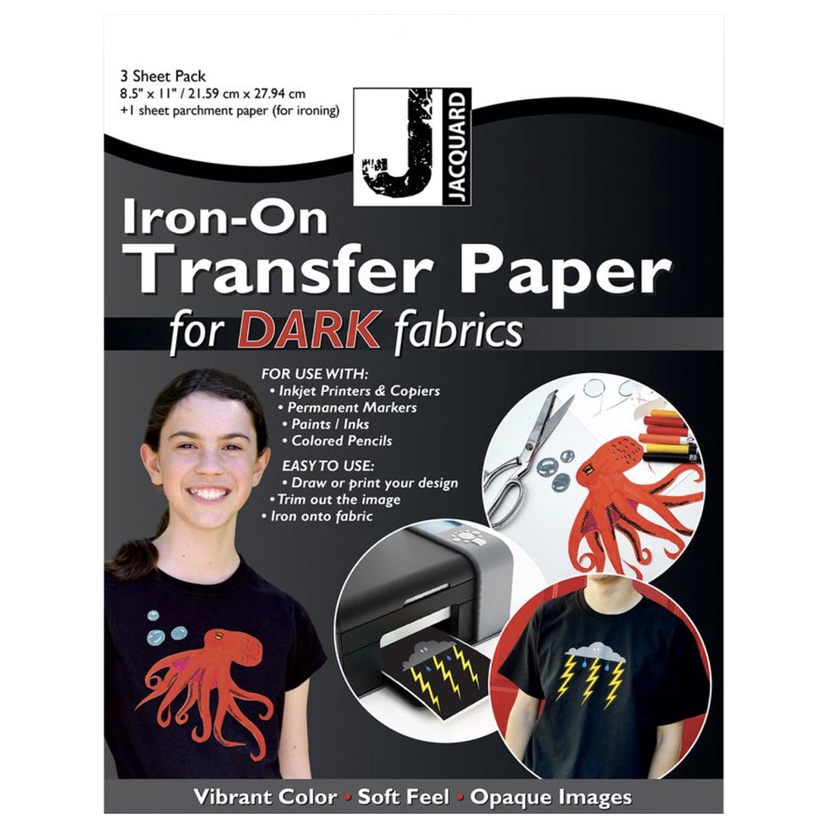 Jacquard Iron-on Transfer Paper for Dark Fabrics