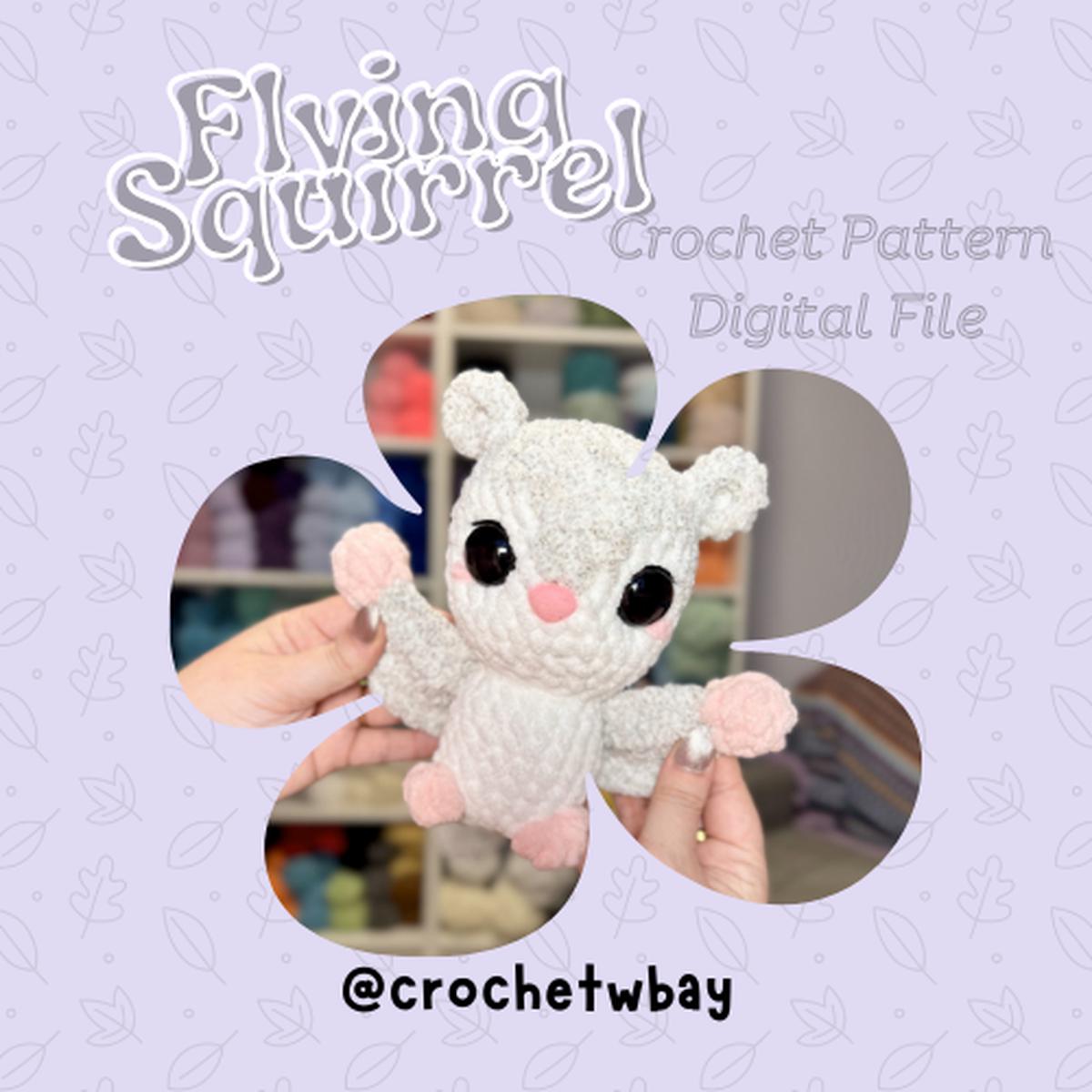 Flying Squirrel Crochet Pattern- Digital File